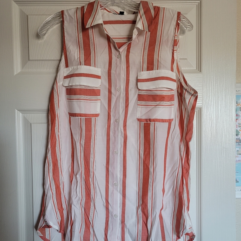 Orange and white stripe Express tank